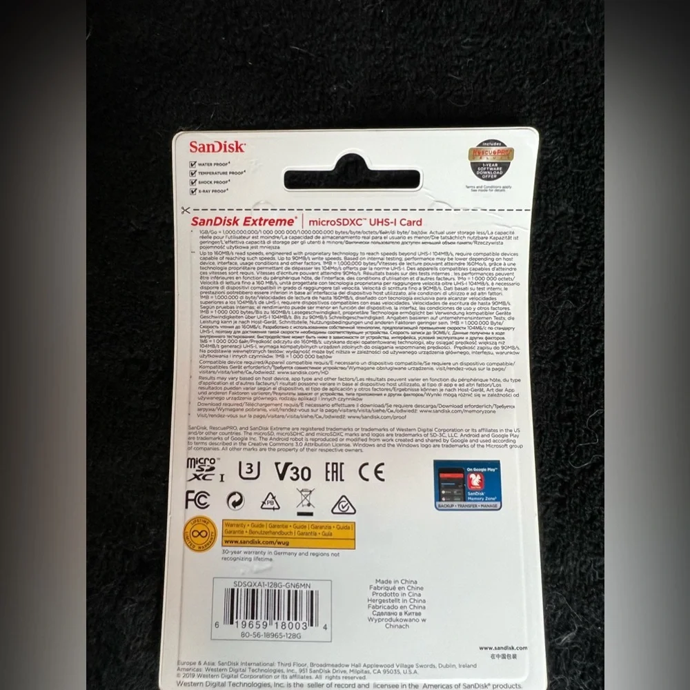 SanDisk 128GB Extreme Microsd
